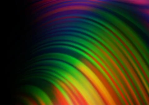 Dark Multicolor, Rainbow vector pattern with bubble shapes. Stock Illustration
