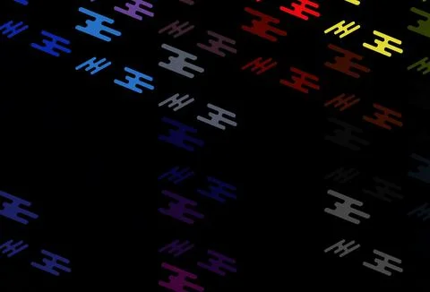 Dark Multicolor, Rainbow vector pattern with narrow lines. Stock Illustration