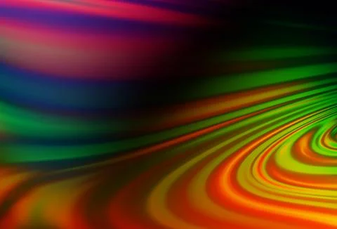 Dark Multicolor, Rainbow vector pattern with lava shapes. 스톡 일러스트