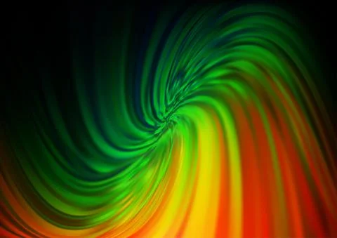 Dark Multicolor, Rainbow vector pattern with lava shapes. Illustrazione stock