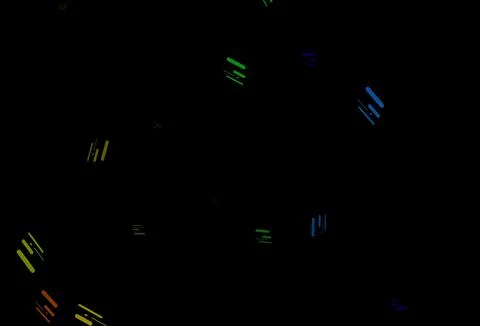 Dark multicolor, rainbow vector pattern with narrow lines. Stock Illustration