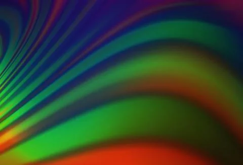 Dark Multicolor, Rainbow vector pattern with bent ribbons. イラスト素材
