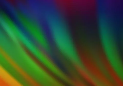 Dark Multicolor, Rainbow vector pattern with liquid shapes. 스톡 일러스트