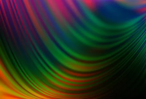 Dark Multicolor, Rainbow vector pattern with bubble shapes. Stock Illustration