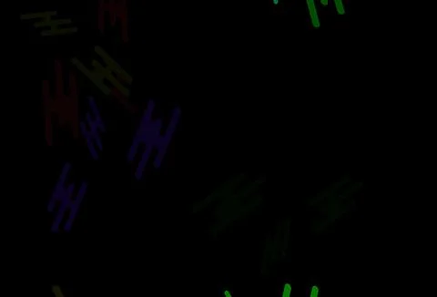 Dark Multicolor, Rainbow vector pattern with narrow lines. Stock Illustration