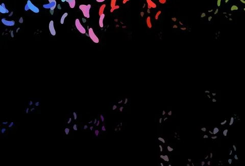 Dark Multicolor, Rainbow vector pattern with chaotic shapes. Stock Illustration