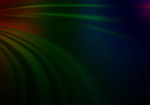 Dark Multicolor, Rainbow vector pattern with curved circles. Illustrazione stock