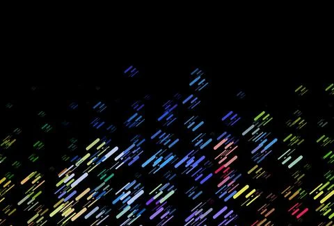 Dark Multicolor, Rainbow vector pattern with narrow lines. 스톡 일러스트