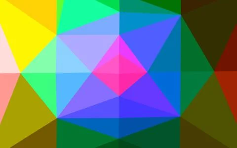 Dark Multicolor, Rainbow vector polygon abstract backdrop. Stock Illustration