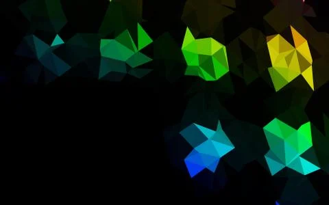 Dark Multicolor, Rainbow vector polygon abstract layout. Illustrazione stock