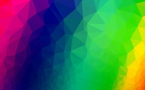 Dark Multicolor, Rainbow vector polygon abstract layout. 库存插图