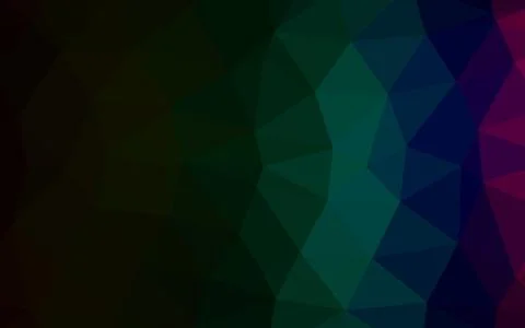 Dark Multicolor, Rainbow vector polygonal pattern. Stock Illustration