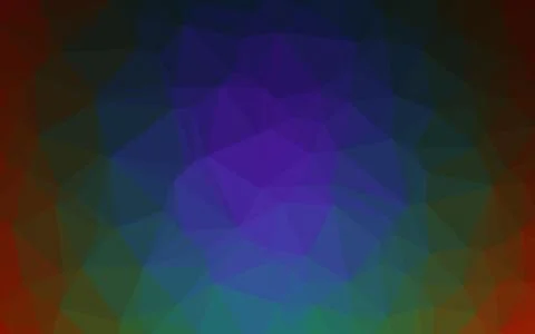 Dark Multicolor, Rainbow vector polygonal pattern. イラスト素材