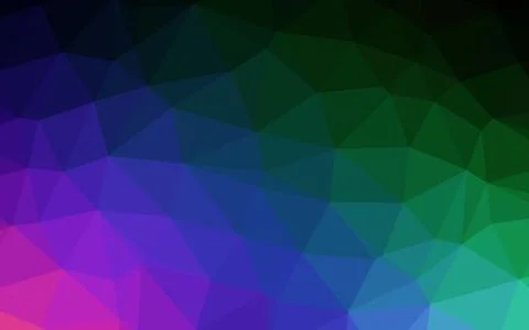 Dark Multicolor, Rainbow vector polygonal pattern. イラスト素材