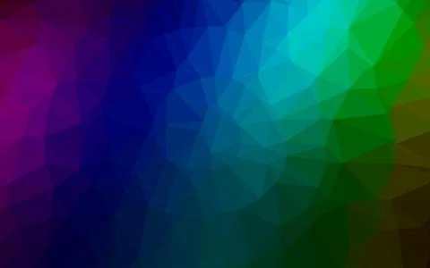 Dark Multicolor, Rainbow vector polygonal pattern. Illustrazione stock