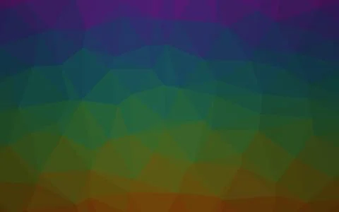 Dark Multicolor, Rainbow vector polygonal pattern. 스톡 일러스트