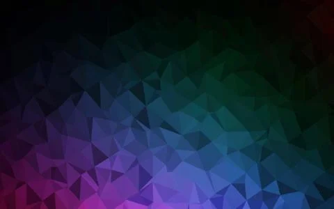 Dark Multicolor, Rainbow vector polygonal pattern. イラスト素材