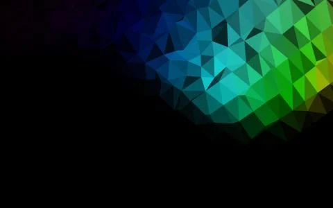 Dark Multicolor, Rainbow vector polygonal pattern. イラスト素材