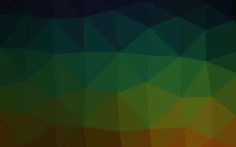 Dark Multicolor, Rainbow vector polygonal pattern. Stockillustratie