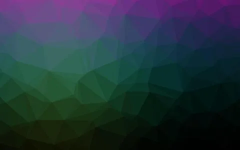 Dark Multicolor, Rainbow vector polygonal pattern. Illustrazione stock