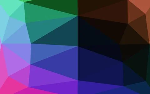 Dark Multicolor, Rainbow vector polygonal pattern. イラスト素材