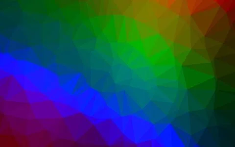 Dark Multicolor, Rainbow vector polygonal pattern. イラスト素材
