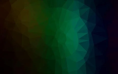 Dark Multicolor, Rainbow vector polygonal pattern. Illustrazione stock