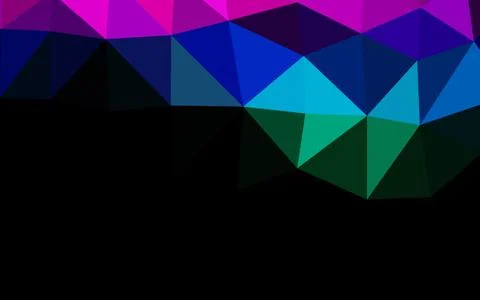 Dark Multicolor, Rainbow vector polygonal template. Illustrazione stock