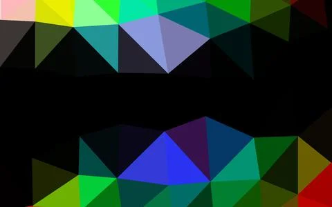 Dark Multicolor, Rainbow vector polygonal pattern. Stockillustratie