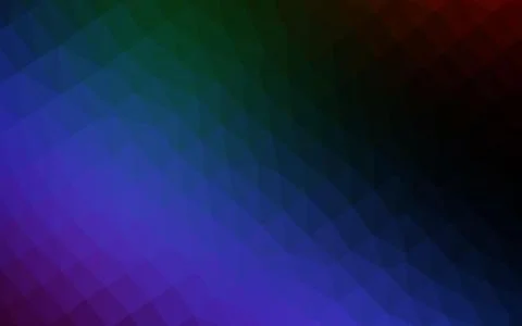 Dark Multicolor, Rainbow vector shining triangular pattern. Illustrazione stock