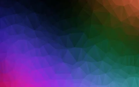 Dark Multicolor, Rainbow vector shining triangular pattern. 库存插图