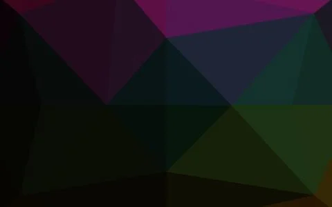 Dark Multicolor, Rainbow vector shining hexagonal pattern. Stock Illustration