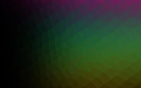 Dark Multicolor, Rainbow vector shining triangular background. Stock Illustration