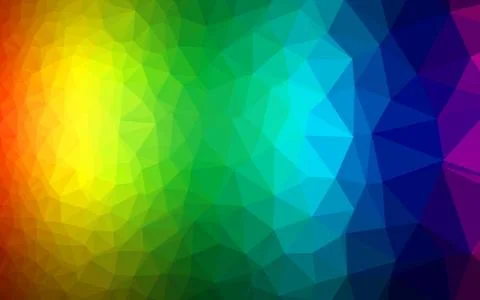 Dark Multicolor, Rainbow vector shining triangular template. 스톡 일러스트