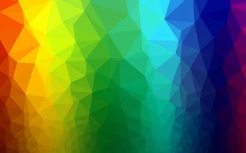 Dark Multicolor, Rainbow vector shining triangular pattern. 스톡 일러스트