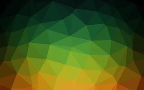 Dark Multicolor, Rainbow vector shining triangular pattern. Stock Illustration