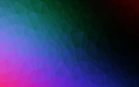 Dark Multicolor, Rainbow vector shining triangular background. Illustrazione stock