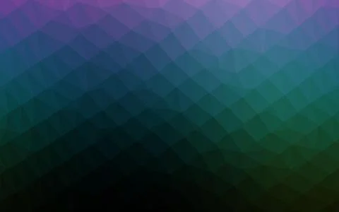 Dark Multicolor, Rainbow vector shining triangular template. Illustrazione stock