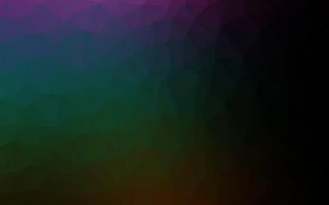 Dark Multicolor, Rainbow vector shining triangular pattern. 库存插图