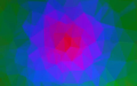 Dark Multicolor, Rainbow vector shining triangular pattern. Stock Illustration