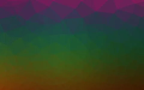 Dark Multicolor, Rainbow vector shining triangular template. Illustrazione stock