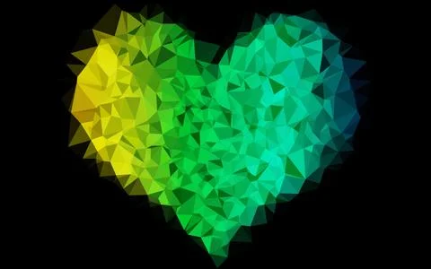 Dark Multicolor, Rainbow vector shining triangular template. 스톡 일러스트