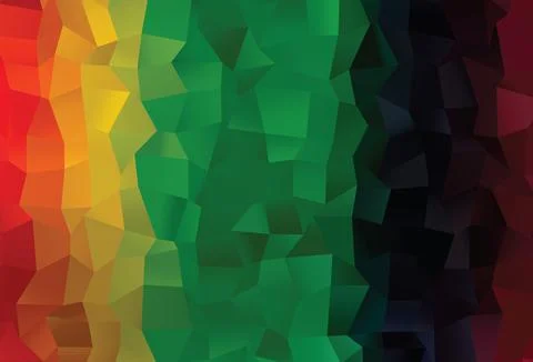 Dark Multicolor, Rainbow vector shining triangular template. Illustrazione stock