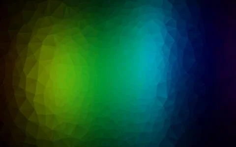 Dark Multicolor, Rainbow vector shining triangular background. 스톡 일러스트