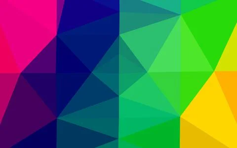 Dark Multicolor, Rainbow vector shining triangular background. 스톡 일러스트
