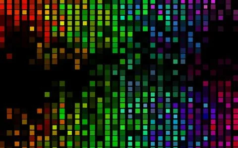 Dark Multicolor, Rainbow vector template with crystals, rectangles. Stock Illustration