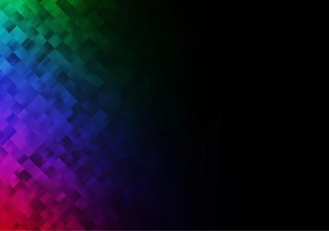 Dark Multicolor, Rainbow vector template with crystals, rectangles. Stock Illustration