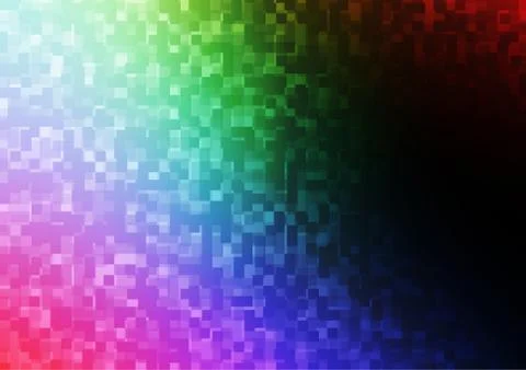 Dark Multicolor, Rainbow vector template with crystals, rectangles. Stock Illustration