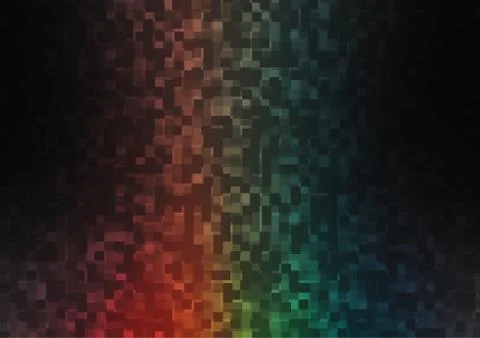Dark Multicolor, Rainbow vector template with crystals, rectangles. Illustrazione stock