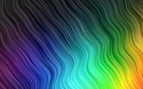 Dark Multicolor, Rainbow vector template with bubble shapes. 스톡 일러스트